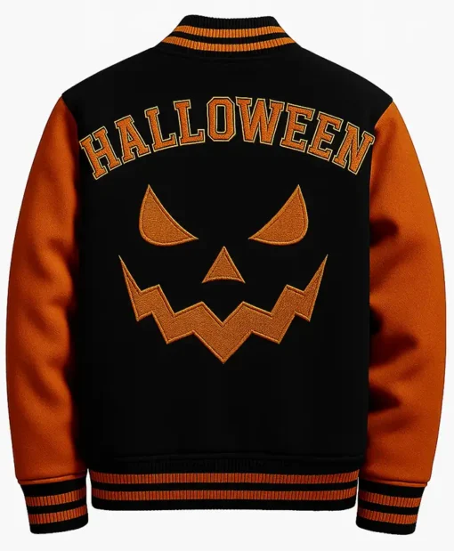 Buy Now Stegaro Halloween Black And Orange Varsity Jacket For Men And Women