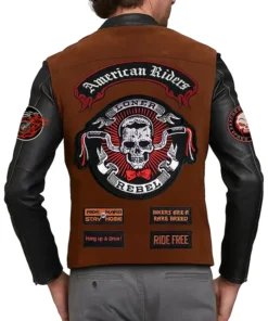Buy Now Stegaro Motorcycle Brown And Black Suede Leather Jacket For Men And Women