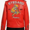 Buy Now Stegaro Peckers Red Biker Leather Jacket For Men And Women