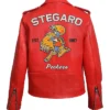 Buy Now Stegaro Peckers Red Biker Leather Jacket For Unisex