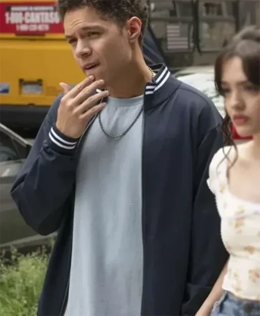 Buy Now Stony Blyden TV-Series Goosebumps Season 02 Trey Jiminez Black Bomber Jacket For Unisex