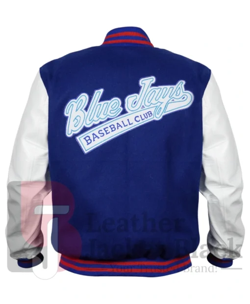Toronto Blue Jays Blue And White Letterman Varsity Jacket Men And Women