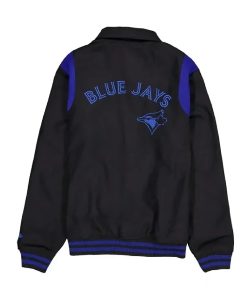 Buy Now Toronto Blue Jays Sport Night Teddy Black And Blue Varsity Jacket For Men And Women