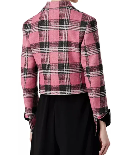 Carrie Preston Elsbeth S02 Pink Plaid Jacket