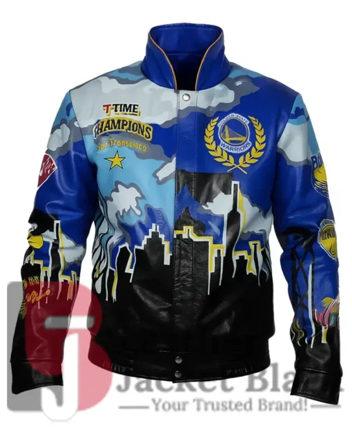 Championship Golden State Warriors Leather Jacket