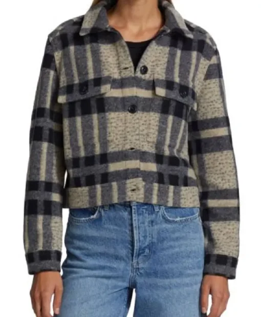 Chicago Fire S13 Hanako Greensmith Plaid Wool Jacket