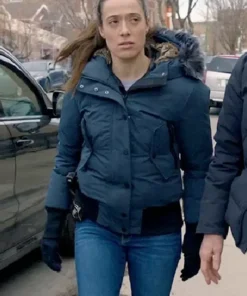 Chicago PD S12 Marina Squerciati Blue Hooded Jacket