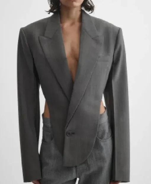 Chrissy Teigen Watch What Happens Live Chrissy Teigen Grey Jacket