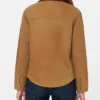 Classic Camel Suede Shirt For Women