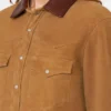 Classic Camel Suede Shirt Women