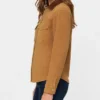 Classic Camel Suede Shirt Womens