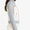 Colorblock Leather Biker Jacket Women