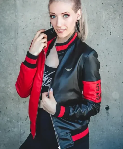 Custom Design Harley Quinn Leather Jacket