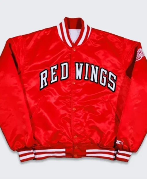 Detroit Red Wings 80s Red Varsity Jacket