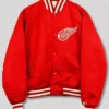 Detroit Red Wings 90s Red Letterman Varsity Jacket