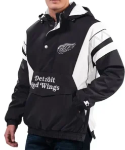 Detroit Red Wings Home Team Half-Zip Hooded Jacket