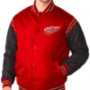 Detroit Red Wings Starter Red And Black Varsity Jacket