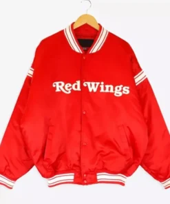 Detroit Red Wings Striped Red Varsity Jacket