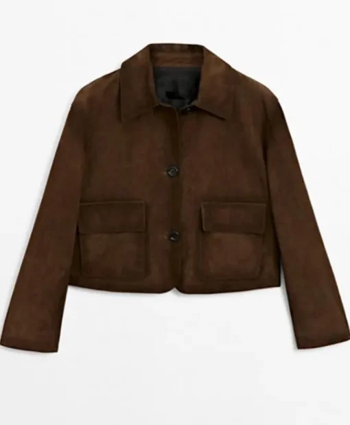 FBI International S04 Christina Wolfe Suede Brown Jacket