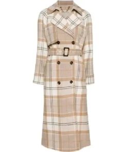 FBI S07 Comfort Clinton Plaid Trench Coat