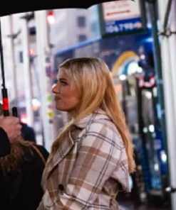 FBI S07 Comfort Clinton Trench Plaid Coat