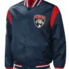 Florida Panthers Force Play Navy Blue Varsity Jacket