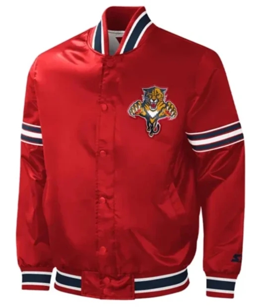 Florida Panthers Slider Red Varsity Jacket