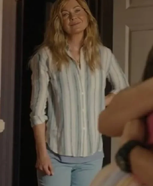 Good American Family Ellen Pompeo Strip Shirt