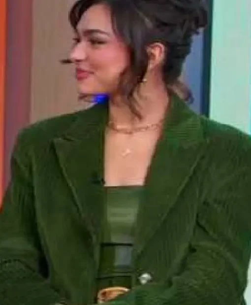 Good Morning America Paulina Chávez Green Blazer