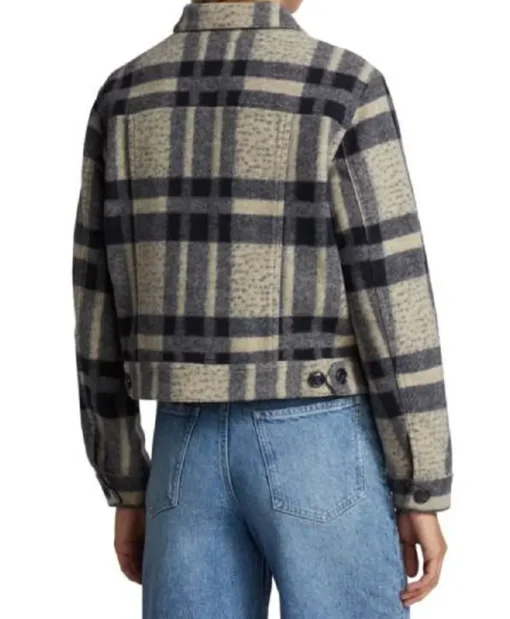 Hanako Greensmith Chicago Fire S13 Wool Plaid Jacket