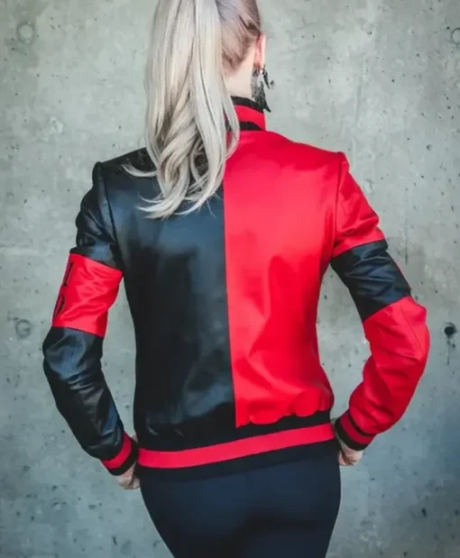 Harley Quinn Custom Design Leather Jacket