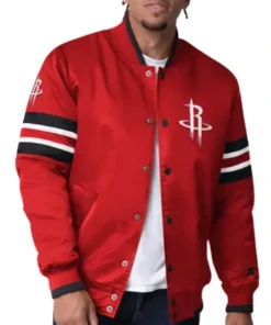 Houston Rockets Scout I Red Varsity Jacket