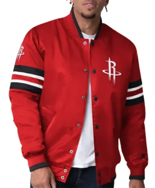 Houston Rockets Scout I Red Varsity Jacket
