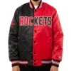 Houston Rockets Starter Red And Black Varsity Jacket