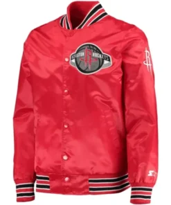 Houston Rockets The Diamond Classic Red Varsity Jacket