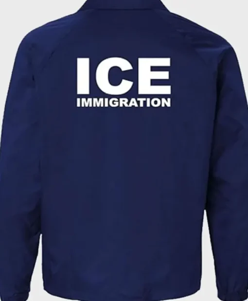 Ice Immigration Windbreaker Blue Jacket