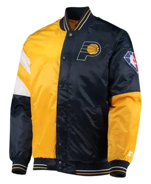 Indiana Pacers 75th Anniversary Leader Color Block Varsity Jacket