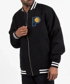 Indiana Pacers Black Bomber Jacket
