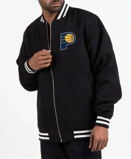 Indiana Pacers Black Bomber Jacket