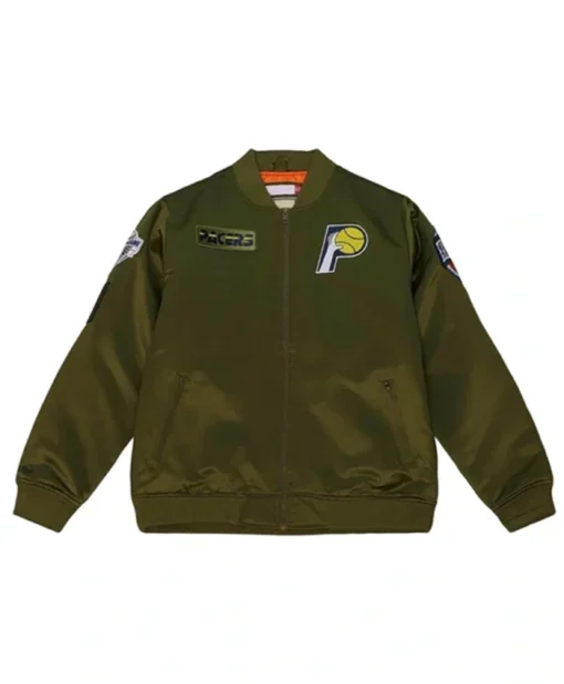 Indiana Pacers Flight Vintage Bomber Jacket