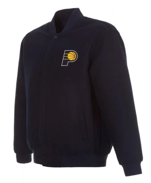 Indiana Pacers Navy Blue Wool Varsity Jacket