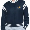 Indiana Pacers Printed Logo Navy Blue Varsity Jacket