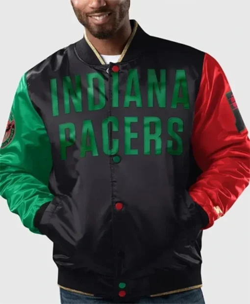 Indiana Pacers Ty Mopkins Black History Month Varsity Jacket