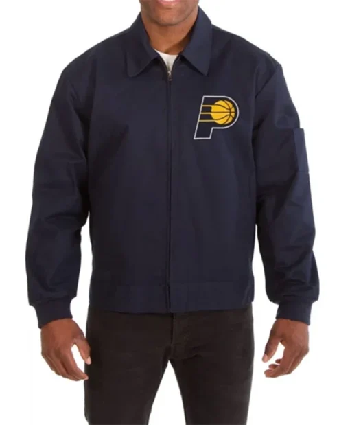 Indiana Pacers Workwear Navy Blue Bomber Jacket