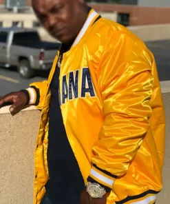 Indiana Pacers X Yellow Varsity Jacket