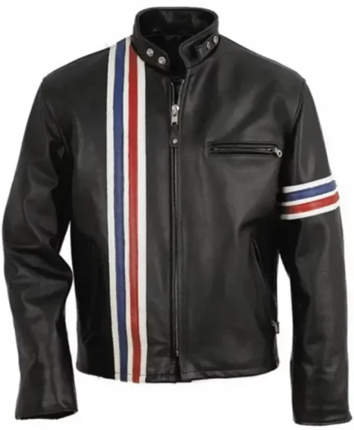 Johnny Knoxville Black Motorcycle Leather Jacket