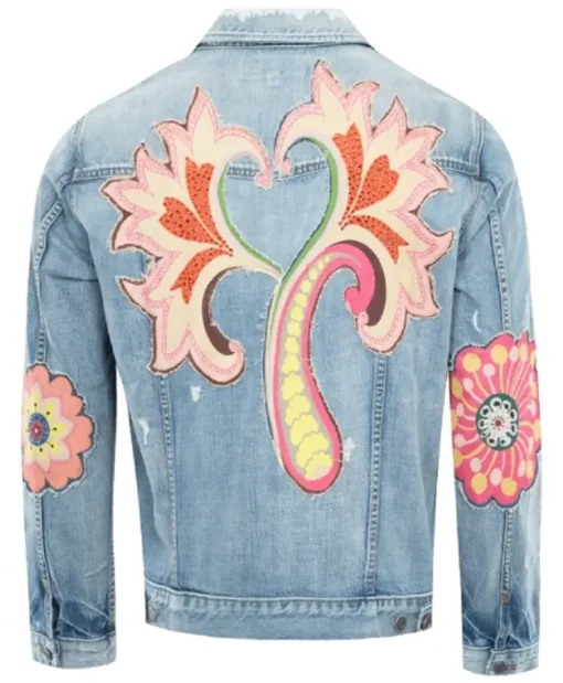 Kevin Cronin Good Morning America Denim Floral Jacket