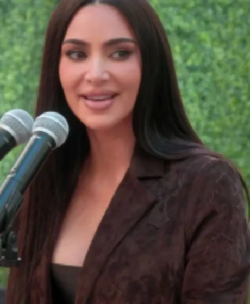 Kim Kardashian The Kardashians S06 Suede Blazer