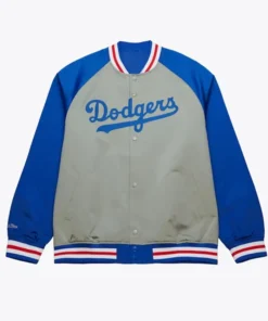 LA Dodgers Double Clutch Raglan Satin Jacket