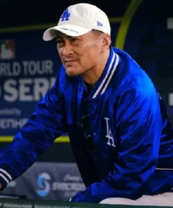 LA Dodgers Ken Watanabe Bomber Blue Jacket